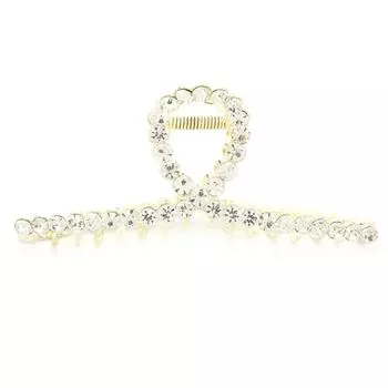 Artificial Pearl Hair Claw Clips Metal Nonslip Hair Clamps Decorative Hair AccessoriesRhinestone