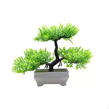 Artificial Plants in Pot Planter Plant Welcoming Pine Green Ornament Potted