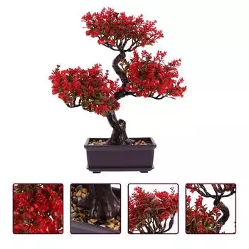 Artificial Potted Plant Fake Home Bonsai Indoor Plants Decors Desktop Adornments Faux