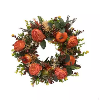 Искусственная тыква Осенний венок Осеннее настенное украшение Урожай для камина