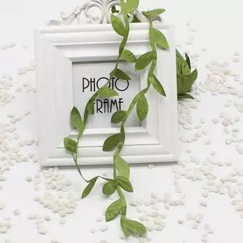 Artificial Ribbon Leaf Craft Green Home Leaves Making Vine Headband Garland