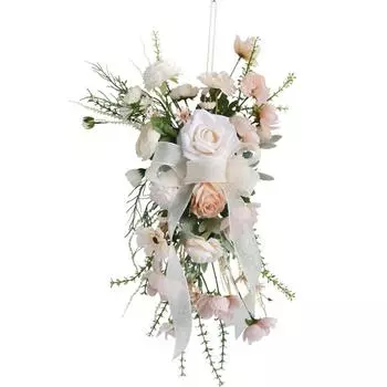 Artificial Rose Flower Cascading Wedding Bouquets for Bride Cascade Bridal Bouquet for Rustic Boho Fall Vintage Wedding Ceremony Party and Anniversary шампанского