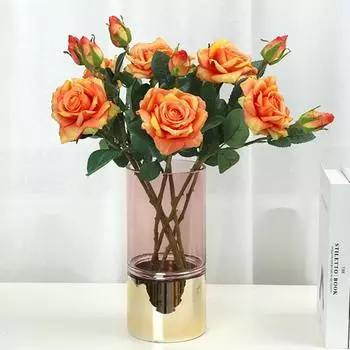 Artificial Rose Flowers Peony Flower Branch Bride Bouquet for Wedding Party Floral Arrangements Home Decoration Silk Fake Flower
