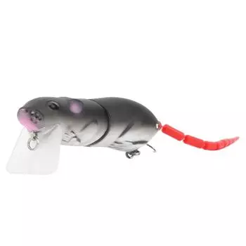 Artificial Simulation Mouse Shape Lure Bait Fishing Accessories with Treble HooksB