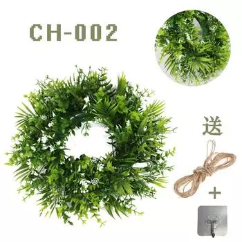 Artificial Simulation Spring Wreath Wreath Site Arrangement Props Grass Wreath Decoration Green Plant Door Wreath Wreath CH-002
