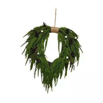 Artificial Wreath for Christmas Front Door, Holiday Decor, Winter Garland Indoor And Outdoor Use Green