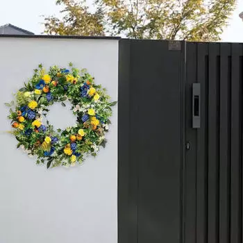 Искусственный венок, украшение на входную дверь, цветок для домашней вечеринки Diameter 35cm