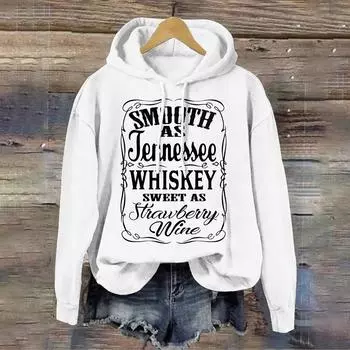 Художественные шрифты Pattern Дизайнерская женская толстовка с капюшоном 2024 Осень Новые модные женские толстовки Тренд Свободная одежда Y2K Пуловер с капюшоном S