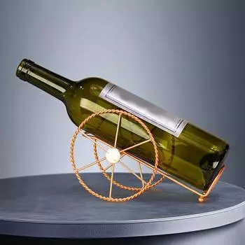 Artistic Iron Wine Rack Cannon Shape Wine Display Rack Iron Texture Suitable for Home and Dining Table Decorations