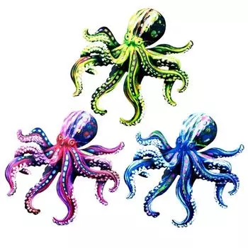 Artistic Octopus Wall Sculpture Intricate Iron Craftsmanship Stylish for Courtyard Balcony Wall Hanging Accessorie