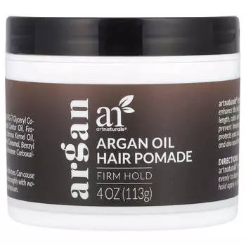 artnaturals, argan oil hair pomade, firm hold, 113g (4oz)