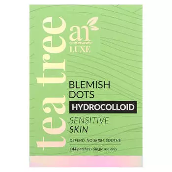 artnaturals, Luxe, hydrocolloid blemish dot, tea tree, sensitive skin, 144 patches