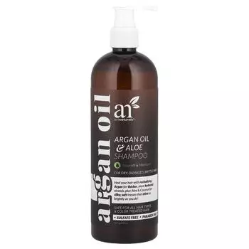 artnaturals, Шампунь с аргановым маслом и алоэ, для сухих, ломких, поврежденных волос, 16 жидких унций (473 мл)