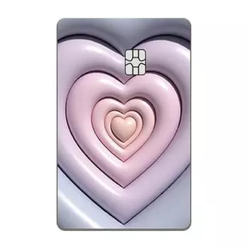 Artor Heart Tube 3D стереоскопическая оптическая иллюзия с дизайном карты кожи съемная наклейка, L большой чип, фиолетовый розовый