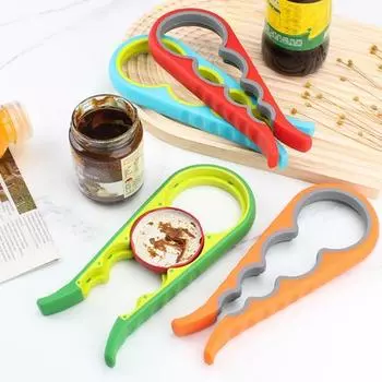 Артрит зажим открывалка для бутылок 4-в-1 нескользящая резиновая ручка консервный нож крышка для банки оранжевый