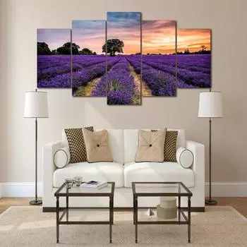 ArtSailing HD с принтом лаванды, буколическая картина, холст, принт, Декор для комнаты, плакат, картина на холсте 20x35cm*2 20x45cm*2 20x55cm*1