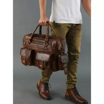 Артур Дорожный портфель 17 x 12 x 4 in коричневый