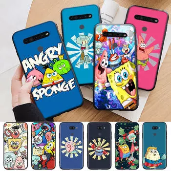 AS19 Spongebob Friend черный чехол для iPhone 16 15 Plus 14 13 12 11 Pro 8 7 6S SE 5S X XR XS Max Realme C30 C33 C31 9I Huawei Y8P Y9 Sofe Cover iPhone 8 Plus бездна