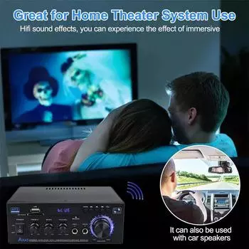 AS22 AK45 HiFi цифровой усилитель 40 Вт x 2 2.0-канальный цифровой Bluetooth усилитель 400 Вт x 2 AC 90-240 В стерео аудио усилитель приемник