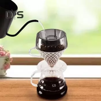 AS Смола ручной капельный фильтр Экологичная практичная крышка для впрыска воды для кофе прозрачный