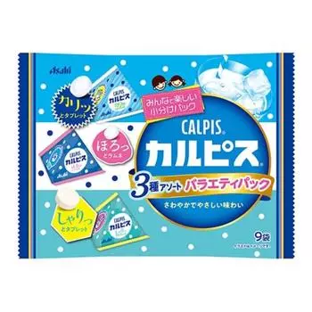 Asahi Calpis Variety PackCharacteristics: Variety pack with three different textures (crispy, mild Characteristics: Variety pack with three differen 1