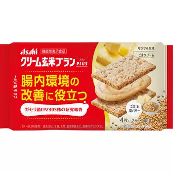 Asahi Cream Brown Rice Bran Plus Sesame & Salted Butter 72g Cream Blanc Block Cream Blanc 1 set