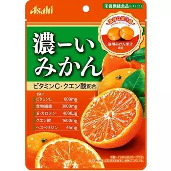 Asahi Dark mikan 84g Dark-tasting candy made from the juice of Onshu mandarin oranges.Dark-tasting Dark-tasting candy made from the juice of Onshu man 1