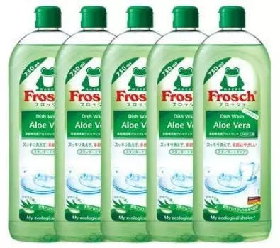 Asahi Kasei Frosch Средство для мытья посуды Алоэ Вера Сменный блок x 5 шт. Набор Сменный блок Frosch [Распродажа набора] (750мл)