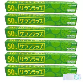 Asahi Kasei Home Saran Wrap Пищевая упаковочная пленка Обычная 30 см x 50 м x 6 шт. Официальная мокрая простыня [Включено в стоимость]