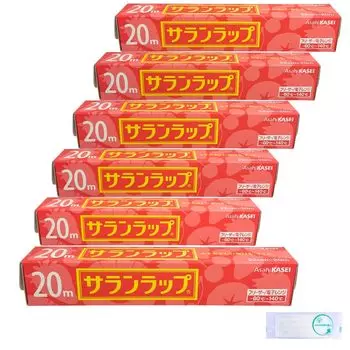 Asahi Kasei Home Saran Wrap Пищевая упаковочная пленка Обычная 22 см x 20 м x 6 шт. Официальная мокрая простыня [Включено мероприятие]