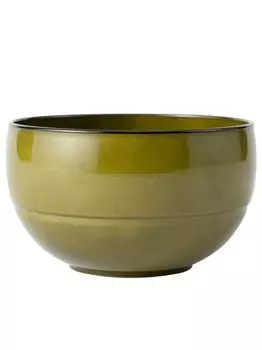 Asahi Koyo Bowl Large Bowl Round WAYOWAN Khaki Diameter 12 x Height Dishwasher Safe Microwave Safe Fits in Hand Made in Japan Approx. 7.1cm AZ16-24