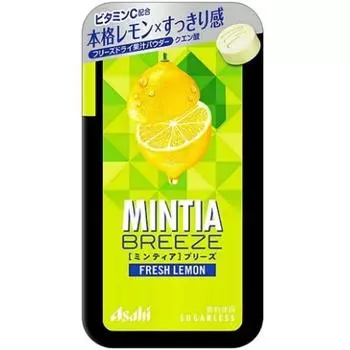 Asahi Minty Breeze Fresh Lemon [безалкогольный напиток].ХарактеристикиБольшие фруктовые мятные таблетки, которые позволяютХарактеристикиБольшие фруктовые мятные таблетки, которые позволяют 1