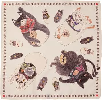 Asakura dyed cloth furoshiki 70 x 70cm Asakura dyed cloth super furoshiki Amundsen Lucky invitation - approx. water-repellent