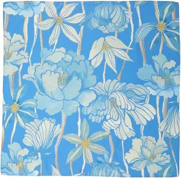 Asakura Senfu Furoshiki 96 x 96 см Asakura Senfu Суперводоотталкивающий материал Furoshiki Nagare Пион и хризантема полотняного переплетения — прибл.