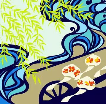 Asakura Senfu Furoshiki 96 x 96 см Суперводоотталкивающее средство Asakura Senfu Furoshiki Nagare Chirimen Kabukiyanagi - прибл.