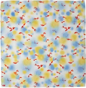 Asakura Senfu Furoshiki 96 x 96cm Asakura Senfu Super Water Repellent Furoshiki Nagare Plain Weave Goldfish - Approx.