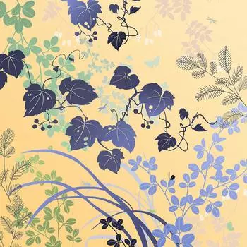 Asakura Senfu Super Furoshiki Nagare полотняного переплетения с изображением сезонных листьев 96 x 96 см с водоотталкивающими свойствами прибл.