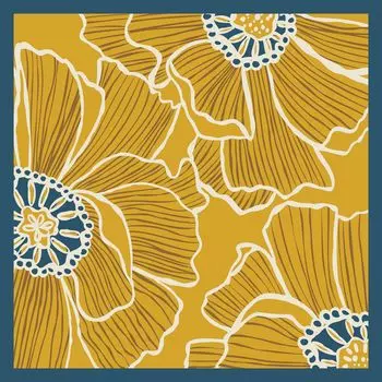 Asakura Senfu Super Water Repellent Furoshiki Nagare Plain Weave Daisy