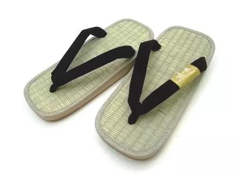 Асакуса Кимоно Город в складной передней части сетта губчатая подошва повседневная одежда или обувь для спешки обувь гэта сандалии кимоно юката [Сделано в Японии] Мужская (для чёрный