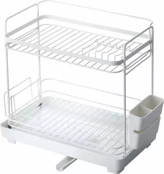 Asbel Drainer Rack White xx Poze W Coat 2 Tiers Drainer Slim 22.3 38.3 34.9 белый