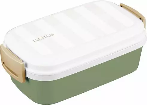 Asbel Lunch Box Lantus 580ml Green Width x Depth x Height Spoon and chopsticks included CS-T580 19.2cm 10.8cm 6.8cm