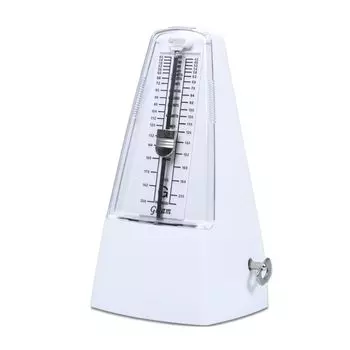 Asdays Metronome Pendulum Musical Instrument High Precision Mechanical Compact Piano Practice x 11.7 20.3cm (White)