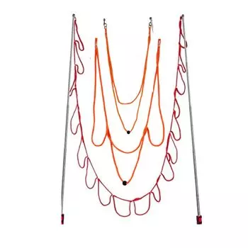 Asdays Мыльный пузырь Палочка Мыльный пузырь Гигантская машина для пузырей для вечеринок на открытом воздухе с ручкой и веревкой (красный)