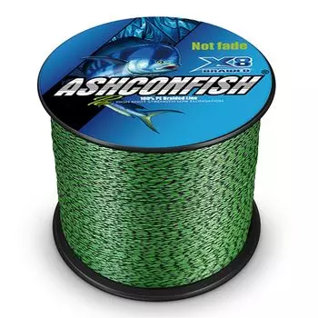 Ashconfish PE Line 8 шт. рыболовная леска 1000 м супер прочная высокочувствительная износостойкая рыболовная леска с низким удлинением рыболовная леска зеленая черная и