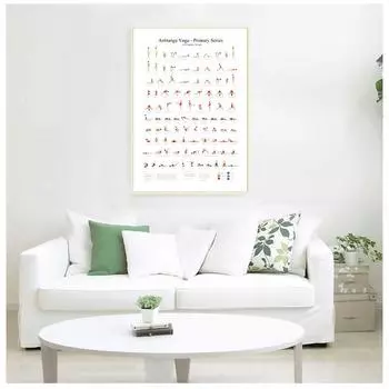 Аштанга Молодежный постер йоги на холсте для фитнеса 21cm30cm NoFrame