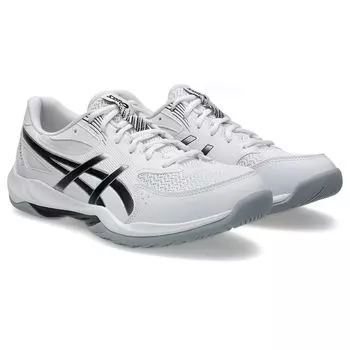 ASICS 12 Indoor Sports Shoes Unisex Size 101 2E GEL-ROCKET (1073A080), Adult, (White/Black), 23.0 cm,