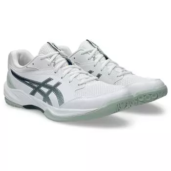 ASICS 4 Indoor Sports Size 102 2E GEL-TASK Shoes, 1071A103, Men s, (White/Tranquil Teal), 27.5 cm,