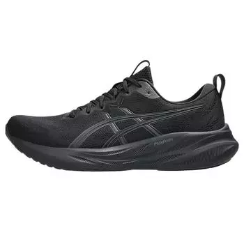 Asics Abrasion Resistant Low Top Running Shoes Men s Black Gray Color 41.5