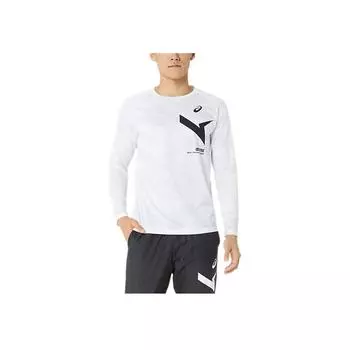 Asics Aim-Trg Dry Sweat-Wicking Quick-Dry Round Neck Long Sleeve T-Shirt Unisex Tops Bright-White 2031E716-100 XL