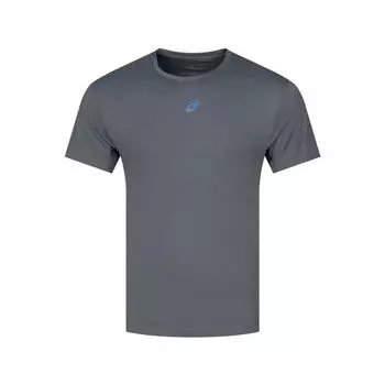 Asics Breathable Comfortable Moisture-Wicking Solid Color Small Logo Short Sleeve T-Shirt Men Tops Dark-Gray 2031E450-020 M